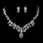 Pearl & Crystal Bridal Jewelry Set NE 8345 Silver