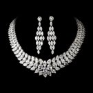 Stunning Cubic Zirconium Bridal Jewelry Set N 2695 & E 1758