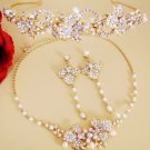 Gold Couture Bridal Necklace & Earring 7803 & HP 7803 (Gold or Silver)