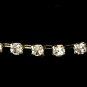 Gold Single Row Crystal Choker Jewelry Set NE 10022