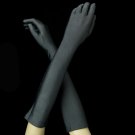 Matte Satin Bridal Bridesmaid Gloves - Charcoal