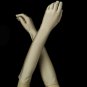 Matte Satin Bridal Bridesmaid Gloves - Cream