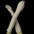 Matte Satin Bridal Bridesmaid Gloves - Ice Fuscia