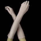 Matte Satin Bridal Bridesmaid Gloves - Ice Pink