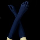 Matte Satin Bridal Bridesmaid Gloves - Navy