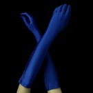 Matte Satin Bridal Bridesmaid Gloves - Royal Blue
