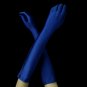 Matte Satin Bridal Bridesmaid Gloves - Royal Blue