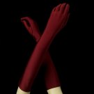 Matte Satin Bridal Bridesmaid Gloves - Ruby