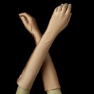 Matte Satin Bridal Bridesmaid Gloves - Sunset Coral