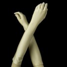 Matte Satin Bridal Bridesmaid Gloves - Ice Yellow