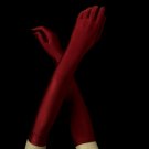 Matte Satin Bridal Bridesmaid Gloves - Berry