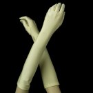Matte Satin Bridal Bridesmaid Gloves - Butter