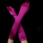 Satin Bridal Bridesmaid Gloves - Fuscia