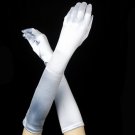 Satin Bridal Bridesmaid Gloves - Light Blue