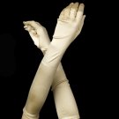 Satin Bridal Bridesmaid Gloves - Light Gold