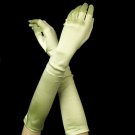 Satin Bridal Bridesmaid Gloves - Lime