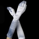 Satin Bridal Bridesmaid Gloves - Pastel Blue