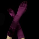 Satin Bridal Bridesmaid Gloves - Plum