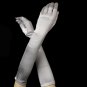 Satin Bridal Bridesmaid Gloves - Silver