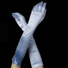 Satin Bridal Bridesmaid Gloves - Sky Blue