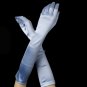 Satin Bridal Bridesmaid Gloves - Sky Blue