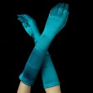 Satin Bridal Bridesmaid Gloves - Teal Green