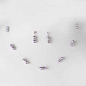 Necklace Earring Set NE 206 Lt Amethyst
