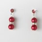 Necklace Earring Set 206 Red Red