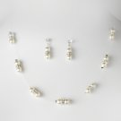 Necklace Earring Set 206 White Clear