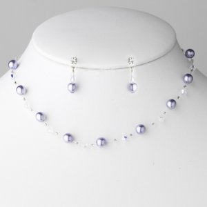 Necklace Earring Set 207 Berry