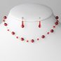 Necklace Earring Set 207 Red