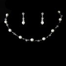 Necklace Earring Set 207 White