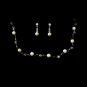 Necklace Earring Set 207 Silver Ivory