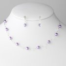 Necklace Earring Set 207 Purple