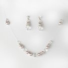 Necklace Earring Set NE 230 Lavender Clear