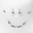 Purple Clear Illusion Jewlery Set NE 230