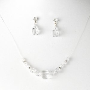 Clear Illusion Necklace & Earring Set NE