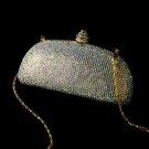 Bridal Evening Bag w/ Swarovski Crystals EB 0127 AB Rounded Edge
