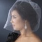 Bird Cage Style Blusher Face Veil with Scattered Swarovski Rhinestones (V 502)