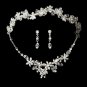 Swarovski Crystal Bridal Necklace Earring & Tiara Set NE 6855 & HP 7817