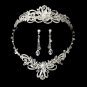 Swarovski Crystal Bridal Necklace Earring & Tiara Set 7324