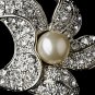 Brooch 68 Silver Ivory Clear