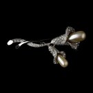 Brooch 70 Silver Ivory Clear