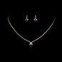 Beautiful Gold Brown Crystal Jewelry Set NE 342