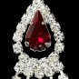 Silver Red Chandelier Earring E 24792