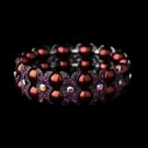 Antique Silver Amethyst Stretch Bracelet 8481