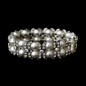 Silver Clear AB Stretch Bracelet 8481