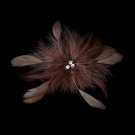 Cafe Brown Feather Fascinator Clip 442 ( Many Colors )
