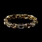 Beautiful Gold Stretch Bracelet with Light Brown Crystals 10416