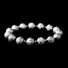 Silver Spheres and Gold Crystal Bracelet 8505